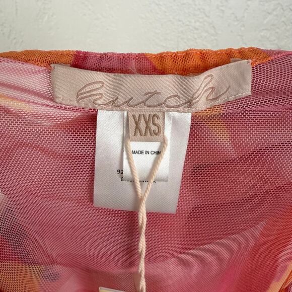 Hutch Jelena Tulip Mesh Swim Cover-Up Skirt in Cantaloupe NWT Size XXS - Picture 4 of 5